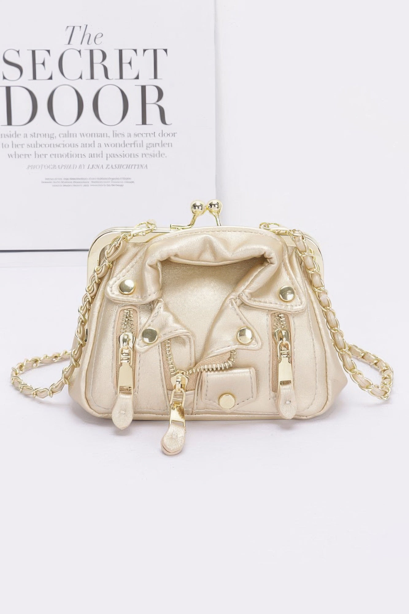 Faux Leather Jacket Style Crossbody Bag - Flip Flop Dynasty