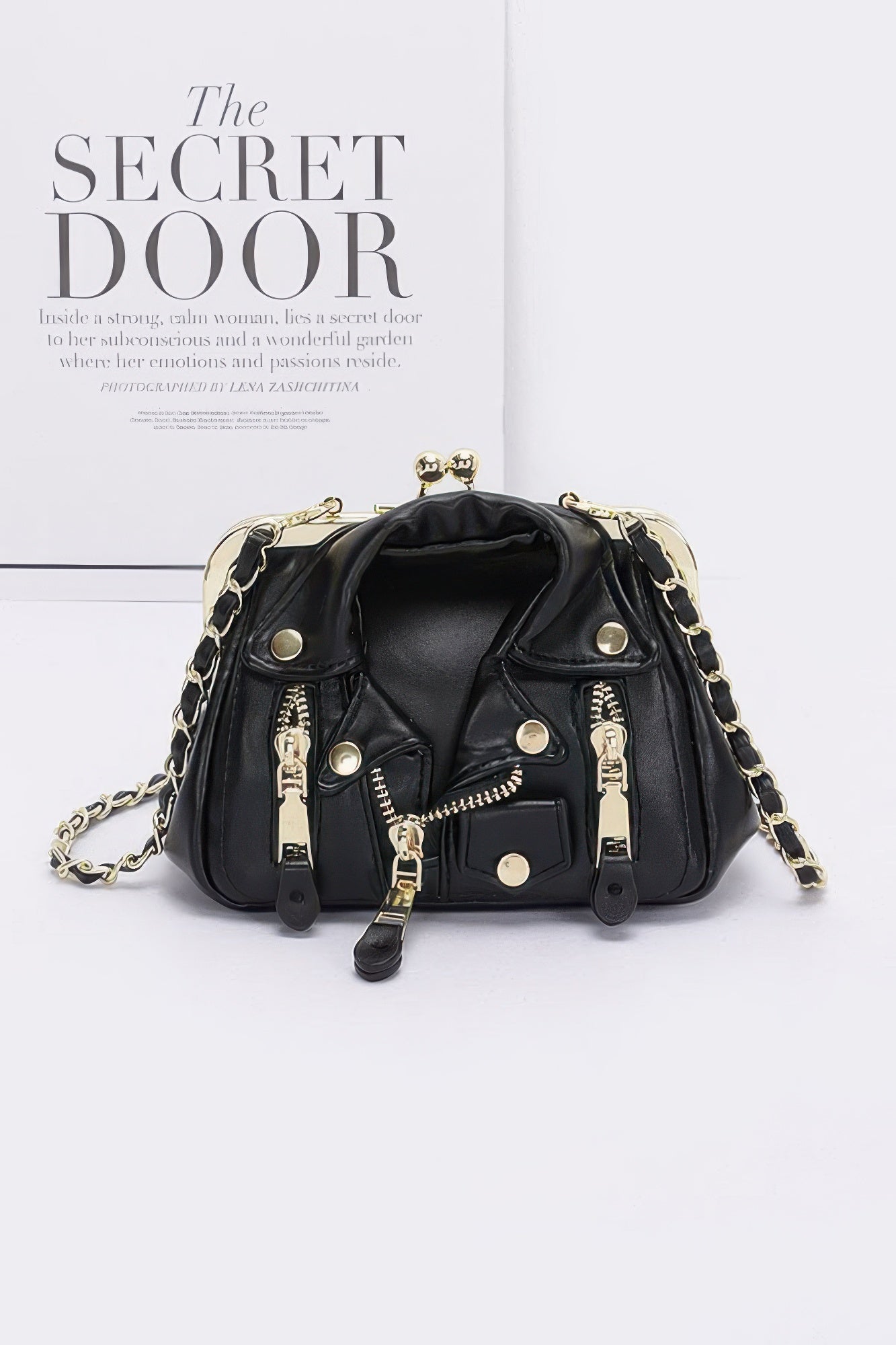 Faux Leather Jacket Style Crossbody Bag - Flip Flop Dynasty