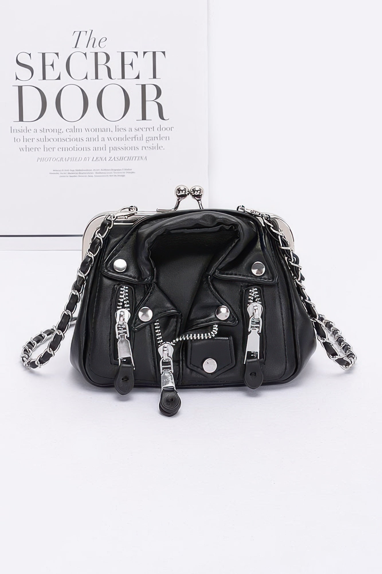 Faux Leather Jacket Style Crossbody Bag - Flip Flop Dynasty