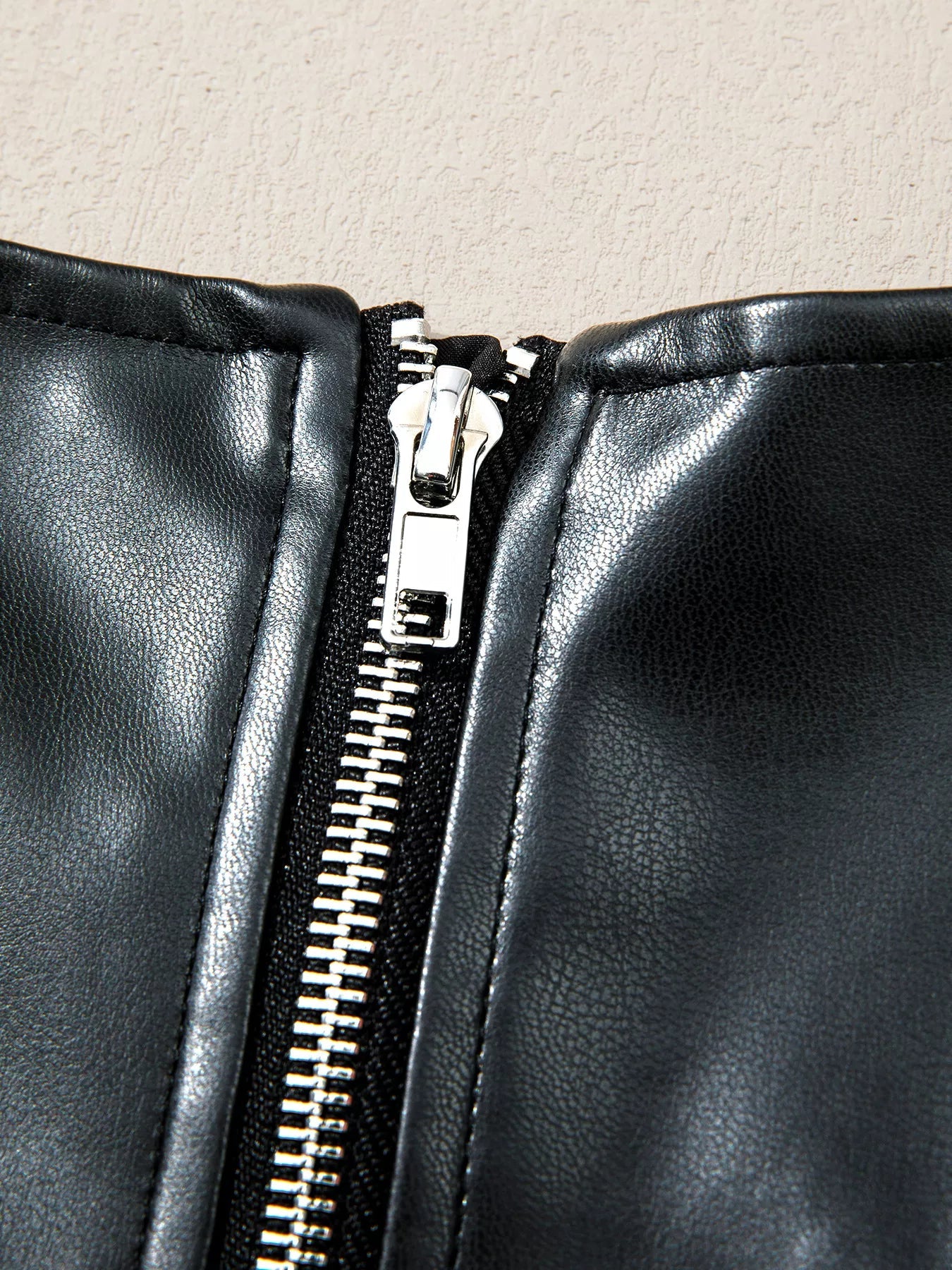 Faux Leather Ruffle Hem Sleeveless Mini Dress - Flip Flop Dynasty