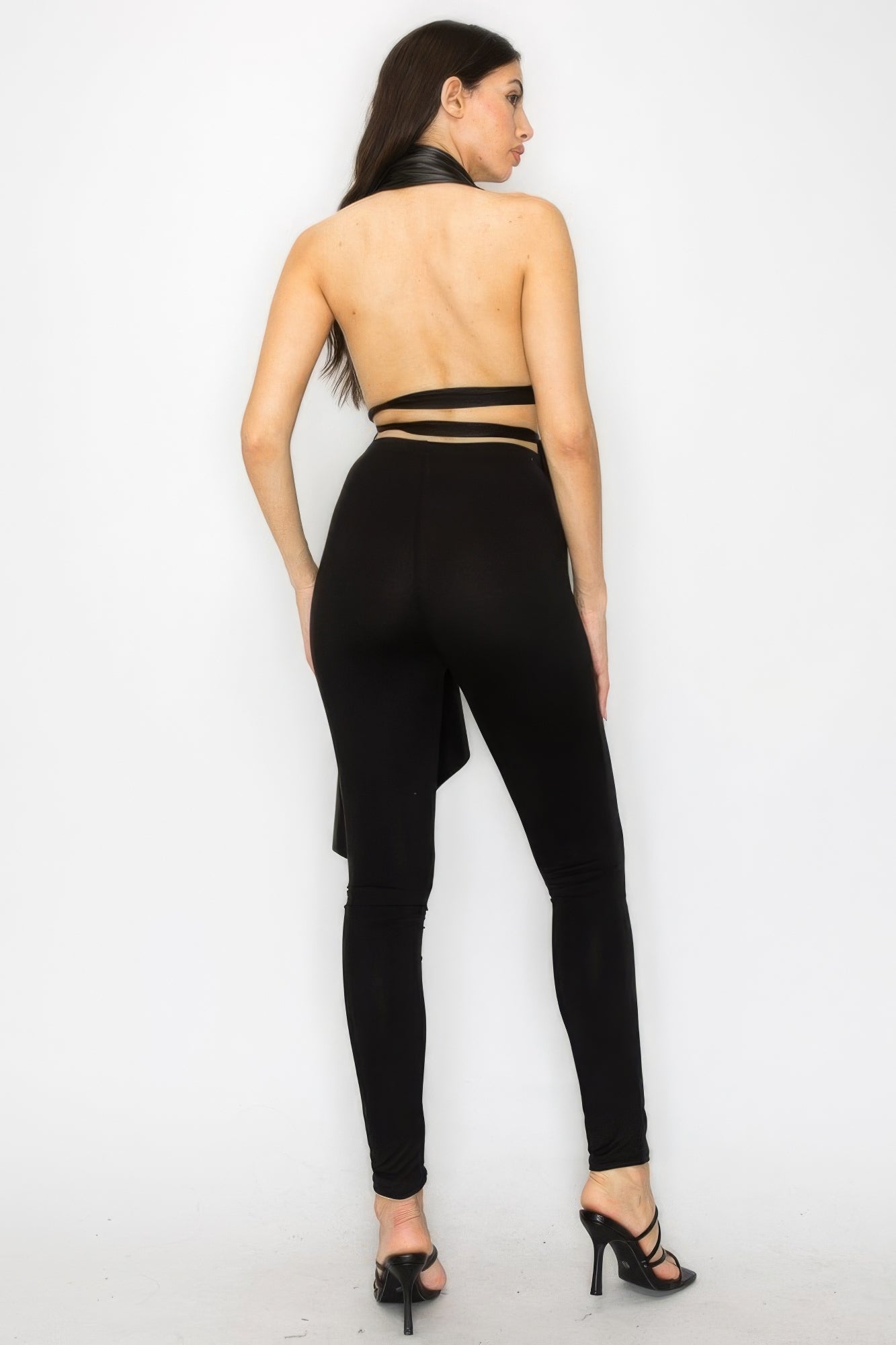 Faux Leather Top Pants Set - Flip Flop Dynasty