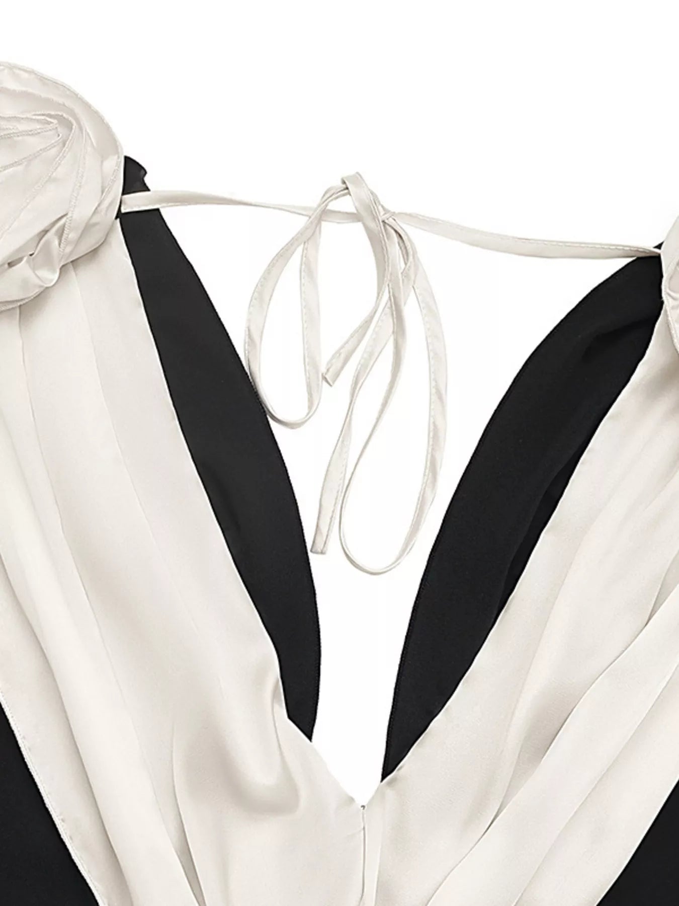 Floral Applique Two Tone Maxi Dress - Flip Flop Dynasty