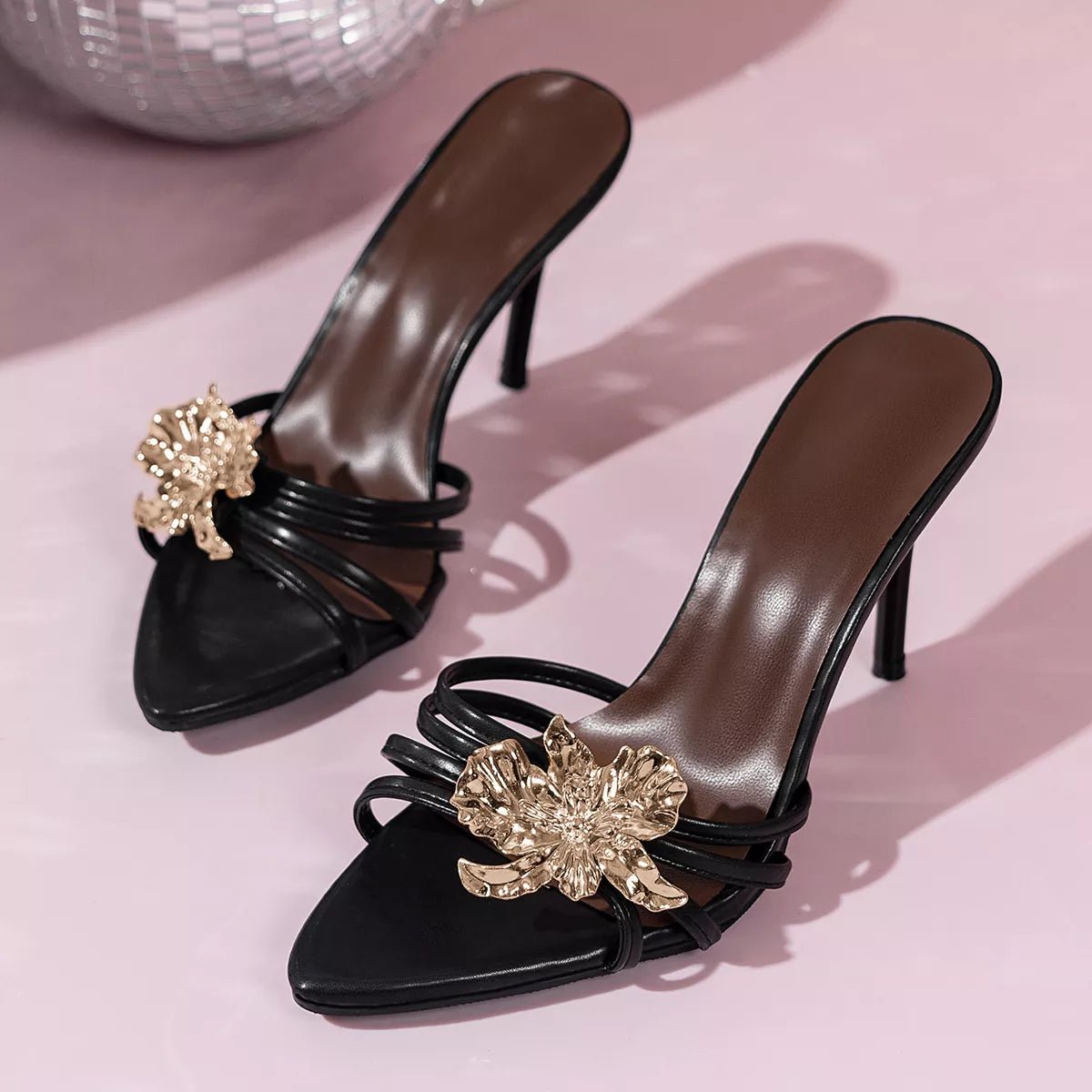 Floral Embellished High Heel Sandals - Flip Flop Dynasty