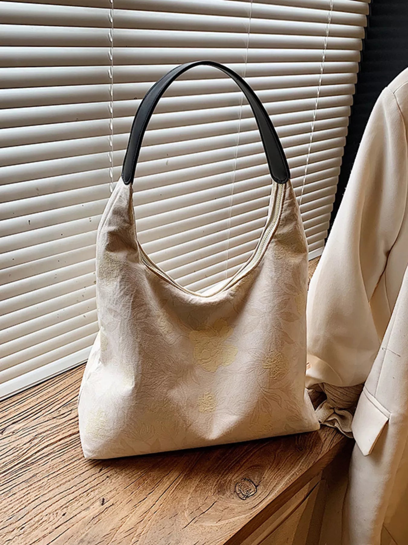 Floral Pattern Hobo Shoulder Bag - Flip Flop Dynasty