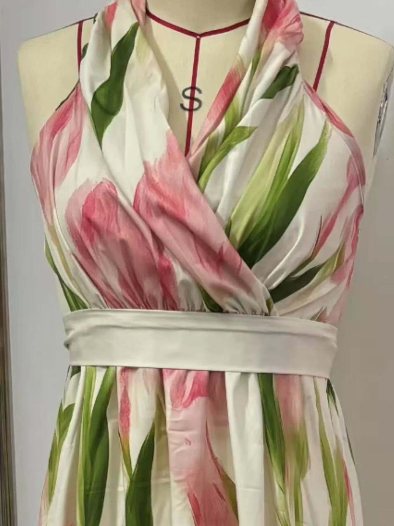 Floral Print Halter Neck Maxi Dress - Flip Flop Dynasty