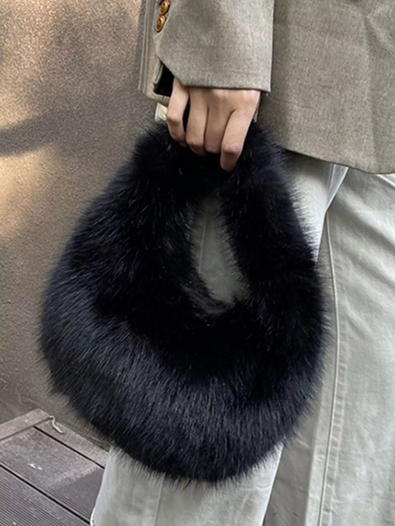 Fluffy Solid Color Handbag - Flip Flop Dynasty