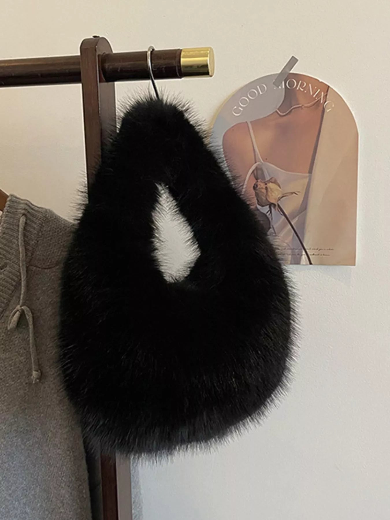 Fluffy Solid Color Handbag - Flip Flop Dynasty