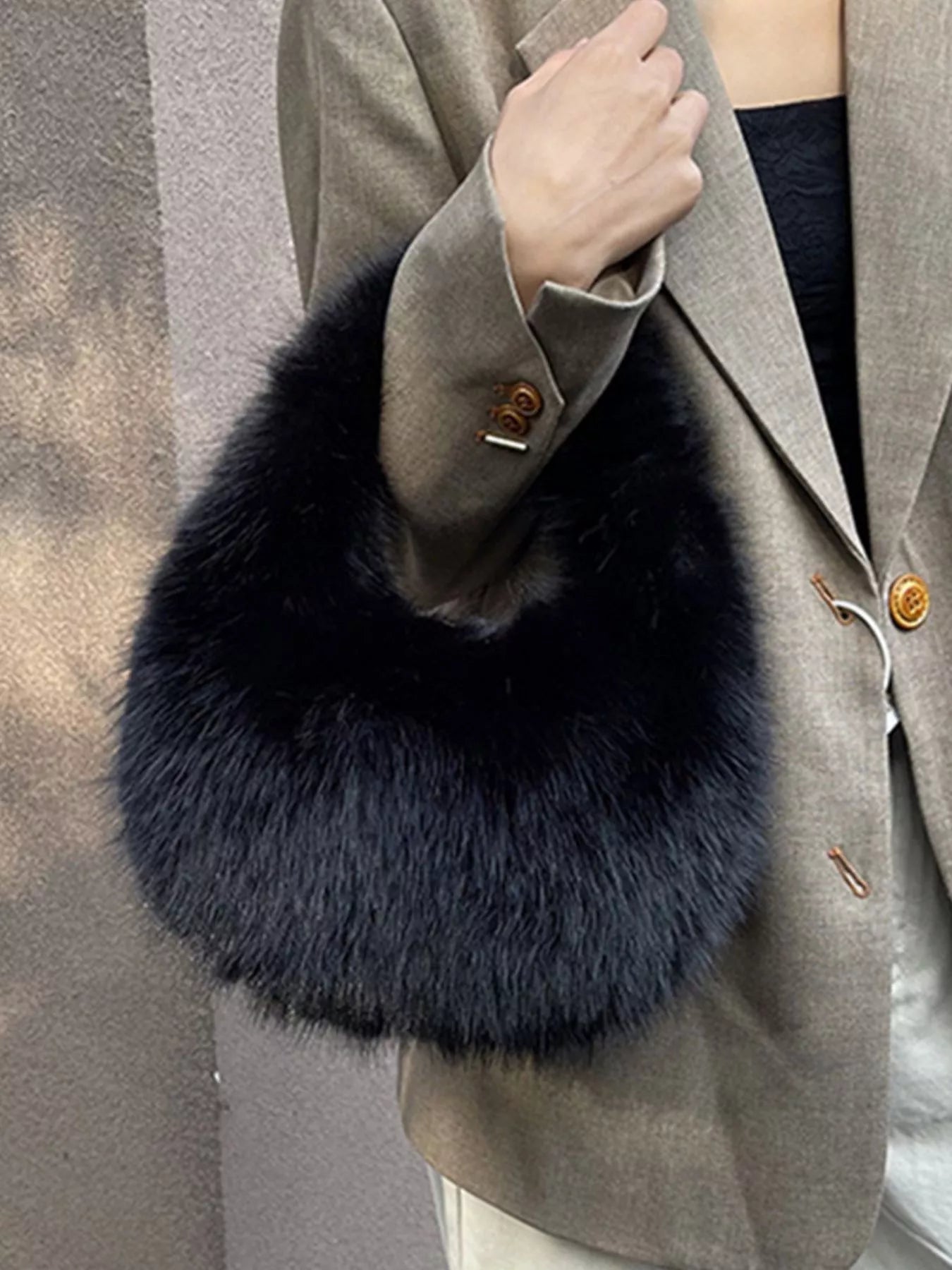 Fluffy Solid Color Handbag - Flip Flop Dynasty