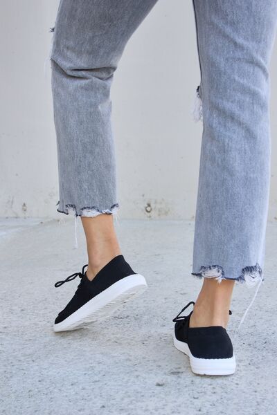 Forever Link Flat Round Toe Lace - Up Sneakers - Flip Flop Dynasty