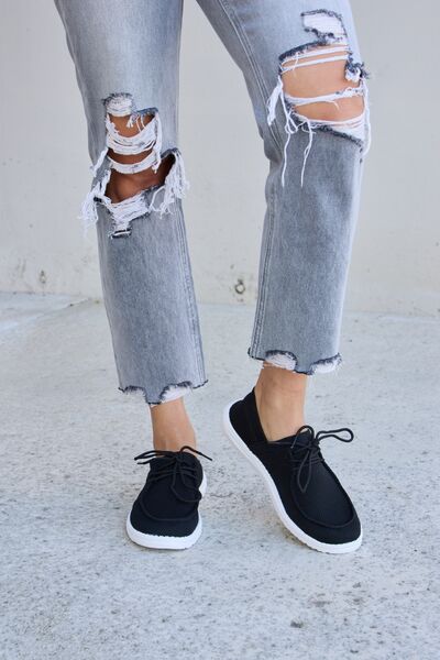Forever Link Flat Round Toe Lace - Up Sneakers - Flip Flop Dynasty
