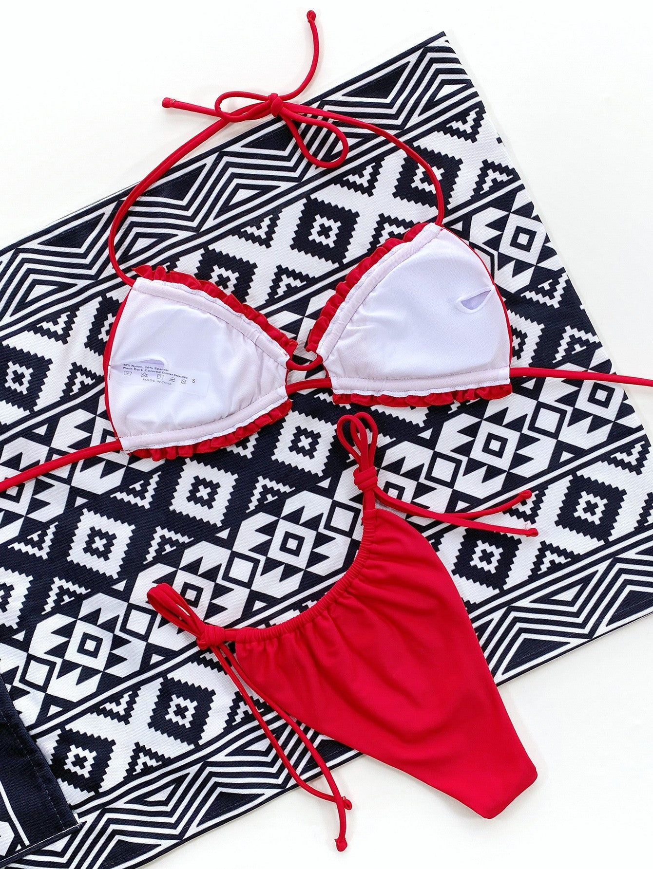 Frill Trill Halter Neck Bikini Set - Flip Flop Dynasty