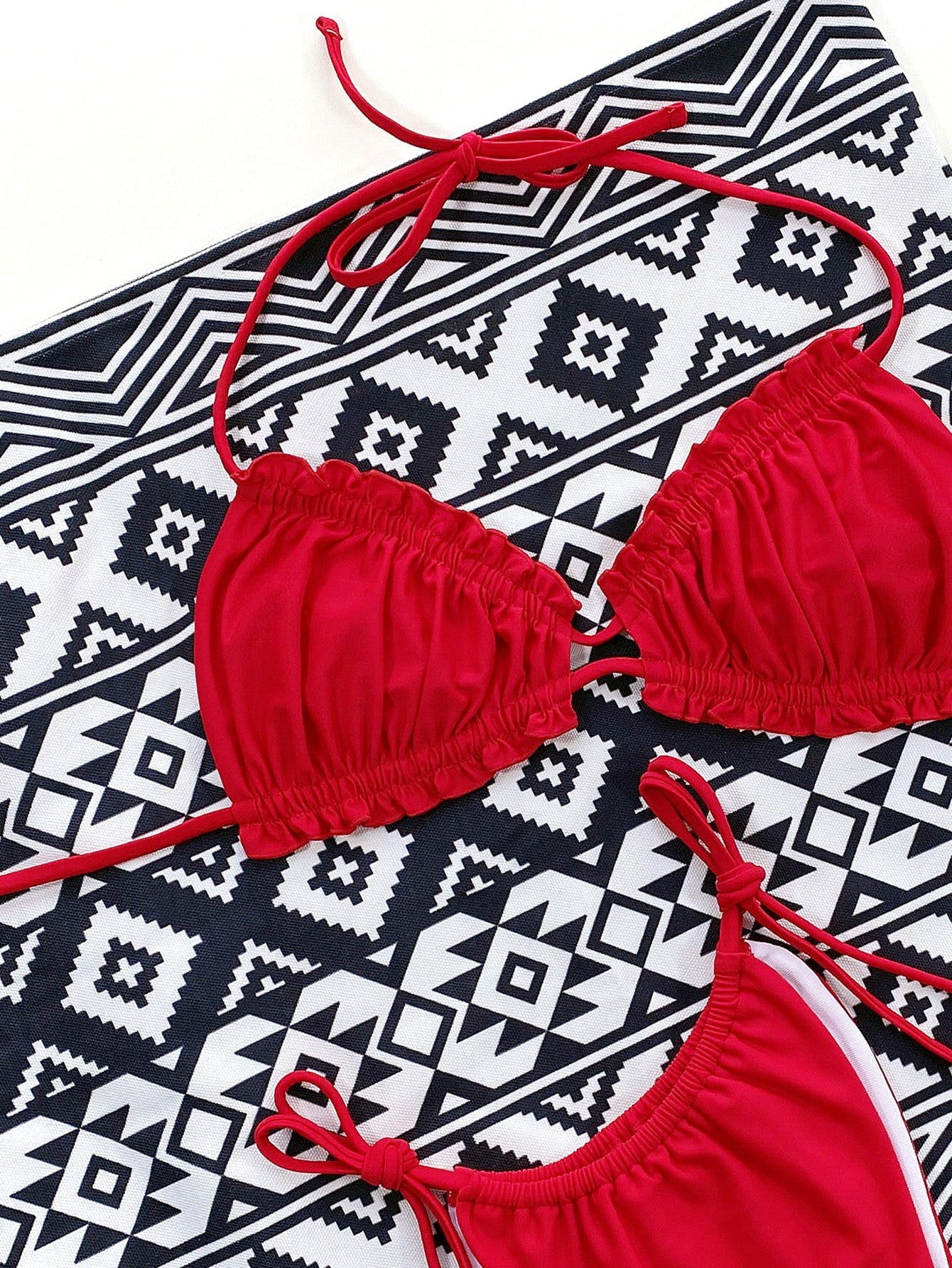 Frill Trill Halter Neck Bikini Set - Flip Flop Dynasty