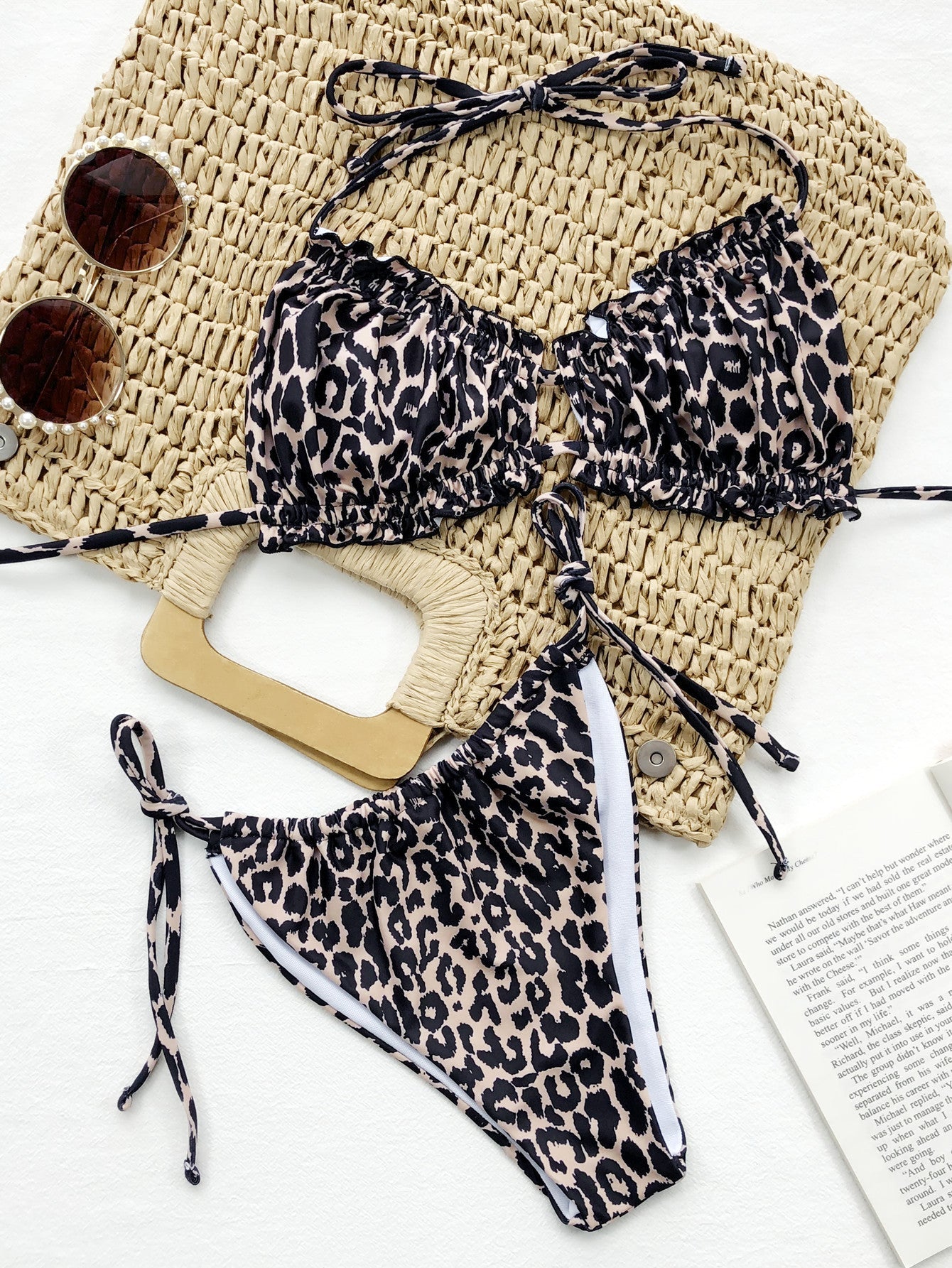 Frill Trill Halter Neck Bikini Set - Flip Flop Dynasty