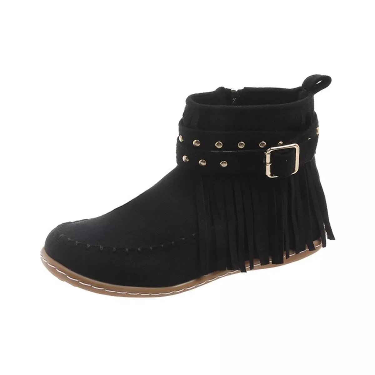 Fringe Round Toe Boots - Flip Flop Dynasty