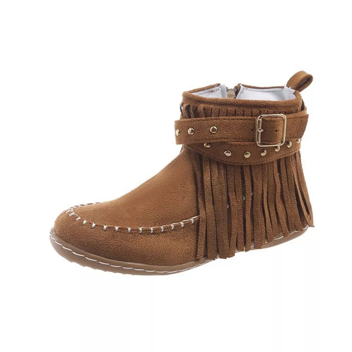 Fringe Round Toe Boots - Flip Flop Dynasty