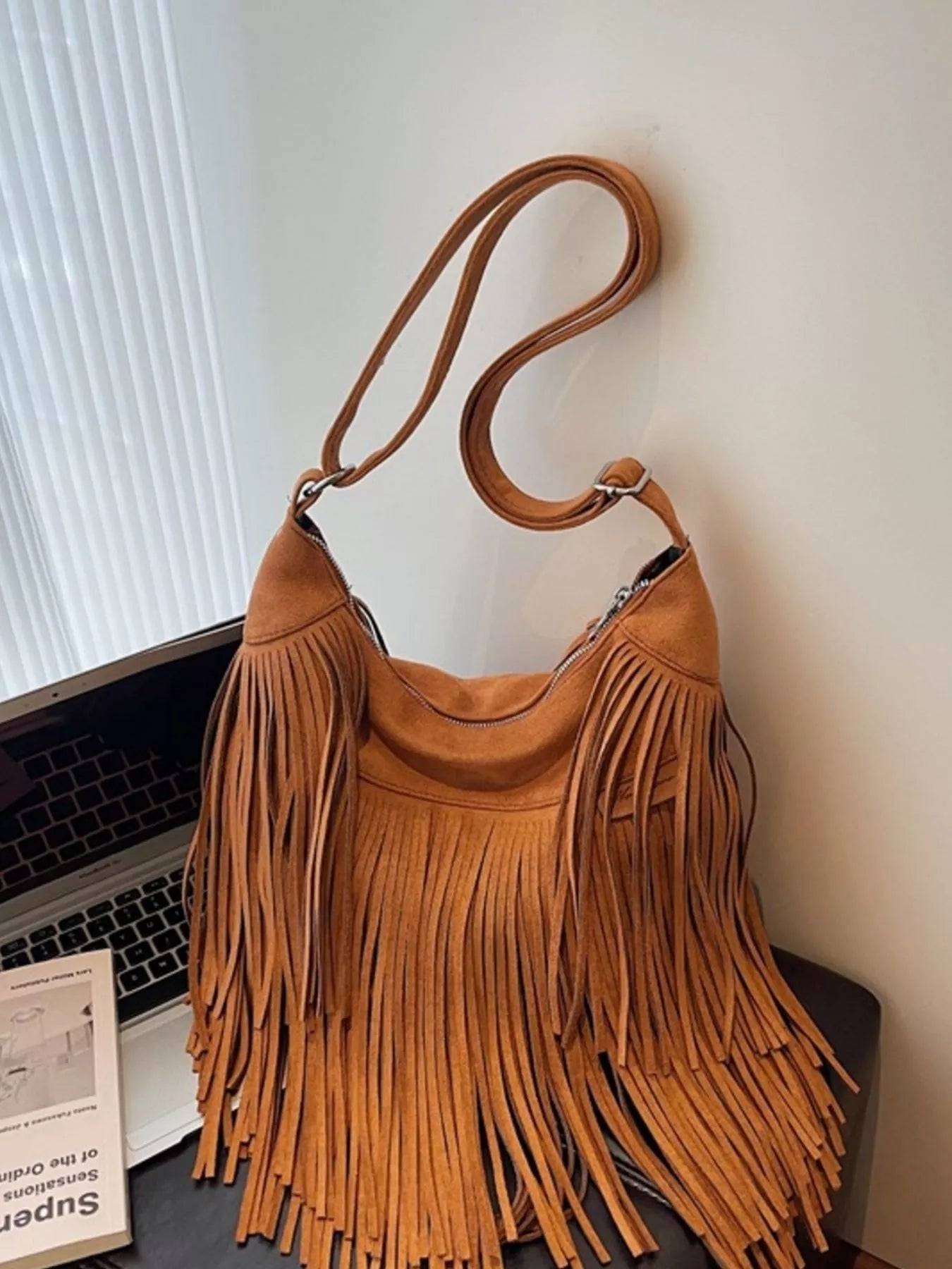 Fringe Suede Crossbody Bag - Flip Flop Dynasty