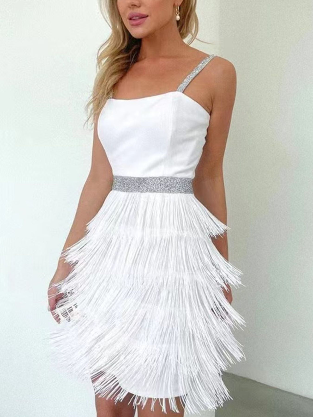 Fringe Trim Cami Mini Dress - Flip Flop Dynasty