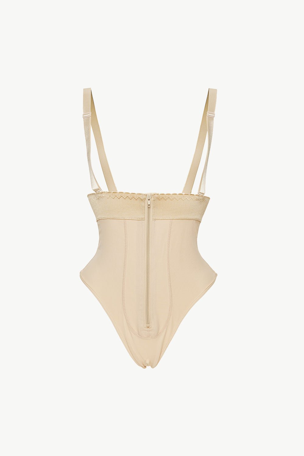 Full Size Adjustable Strap Zip - Up Shaping Bodysuit - Flip Flop Dynasty