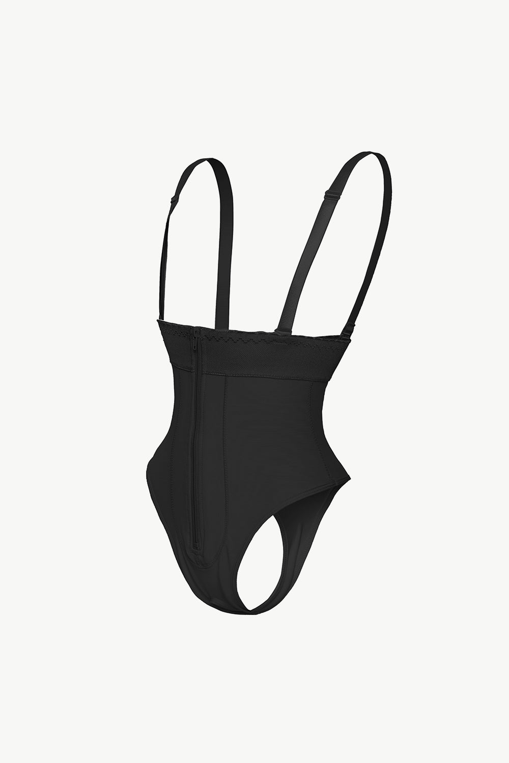 Full Size Adjustable Strap Zip - Up Shaping Bodysuit - Flip Flop Dynasty