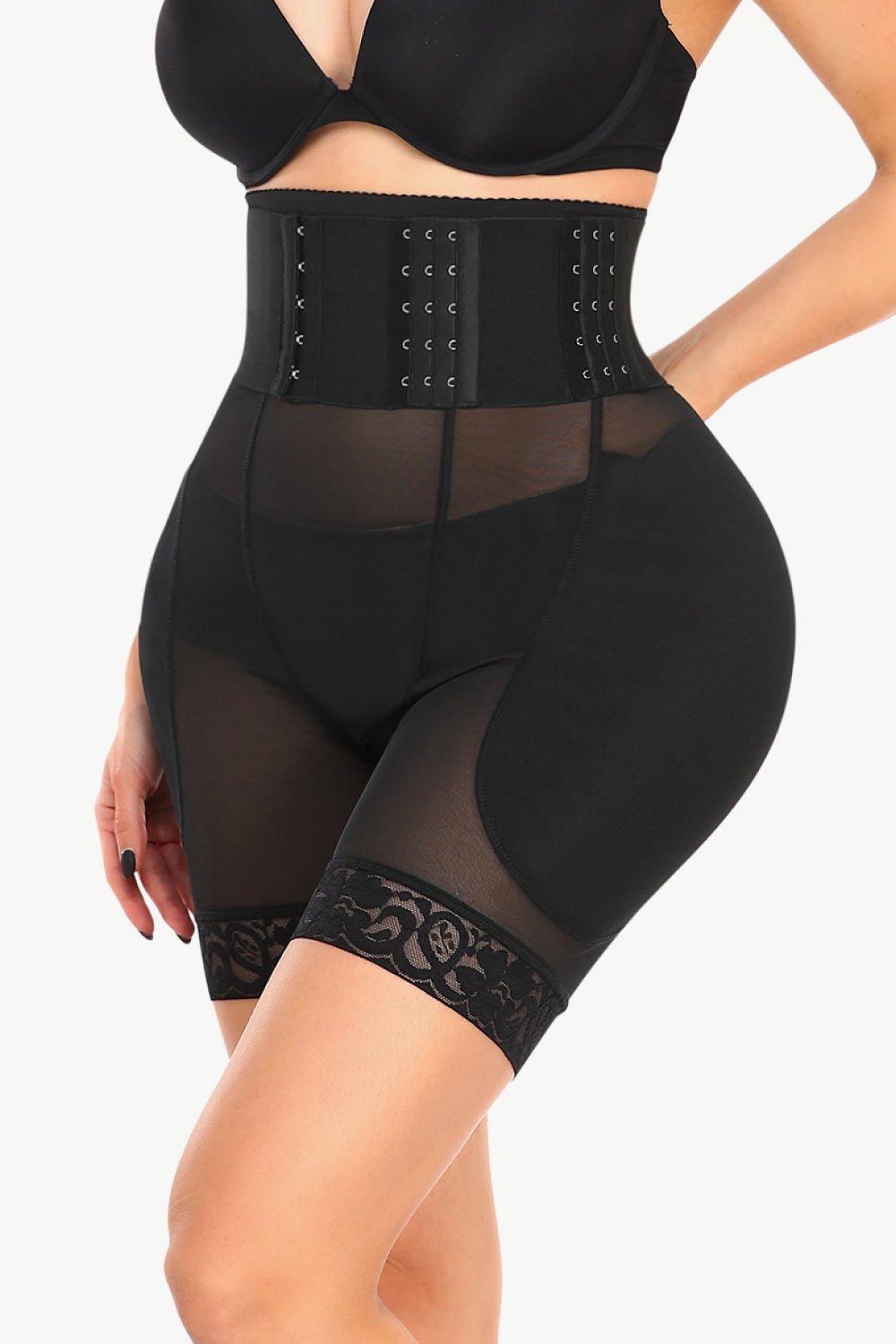 Full Size Breathable Lace Trim Shaping Shorts - Flip Flop Dynasty
