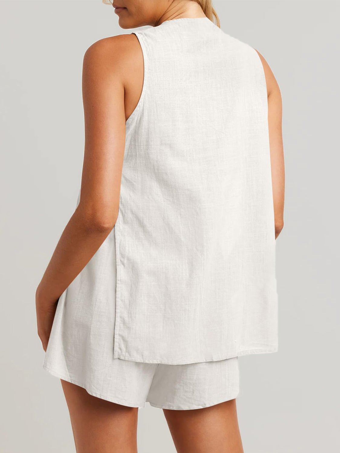 Full Size Button Up Top and Shorts Set - Flip Flop Dynasty