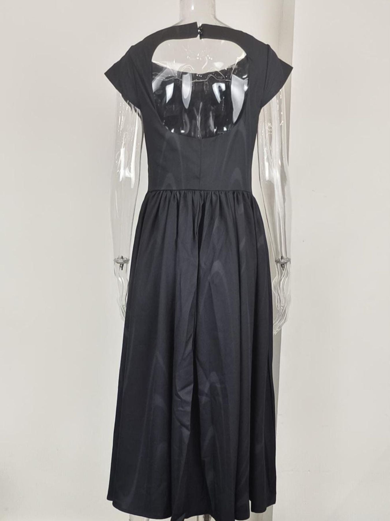 Full Size Cap Sleeve A - Line Midi Dress Plus Size - Flip Flop Dynasty