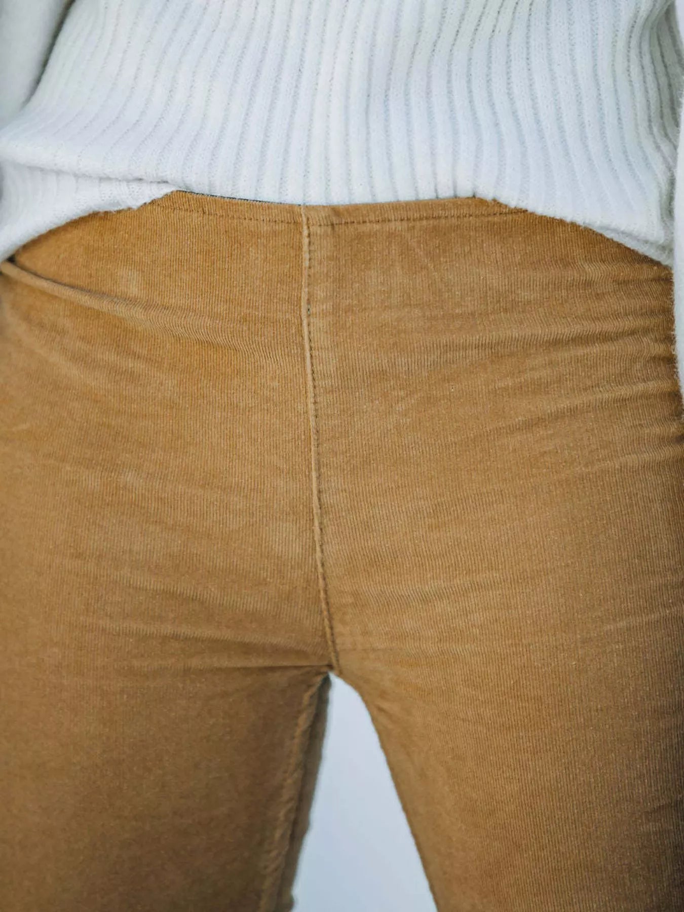 Full Size Corduroy Flare Pants Plus Size - Flip Flop Dynasty