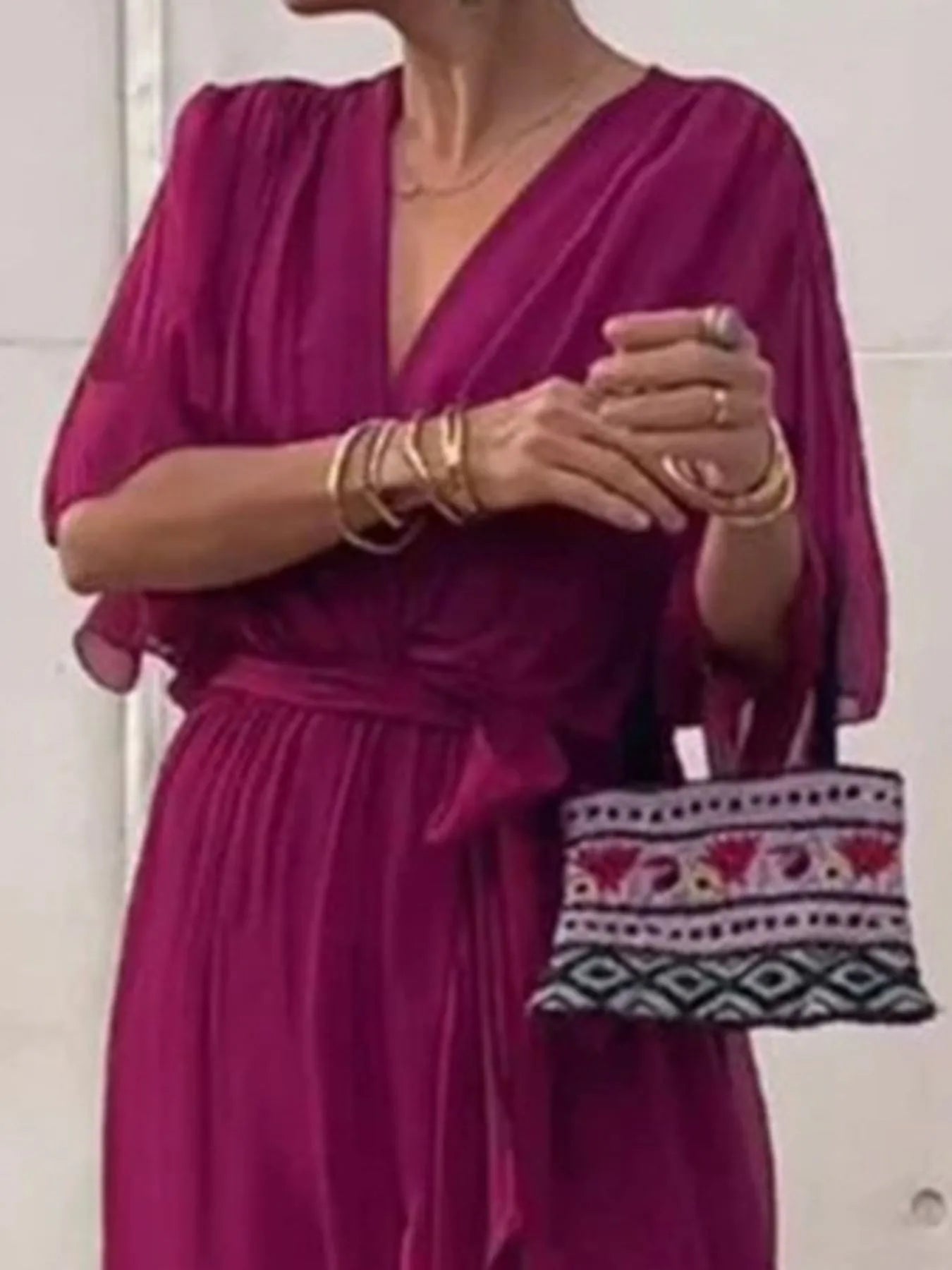 Full Size Flowy Tie Front Midi Dress with Flutter Sleeves Plus Size - Flip Flop Dynasty