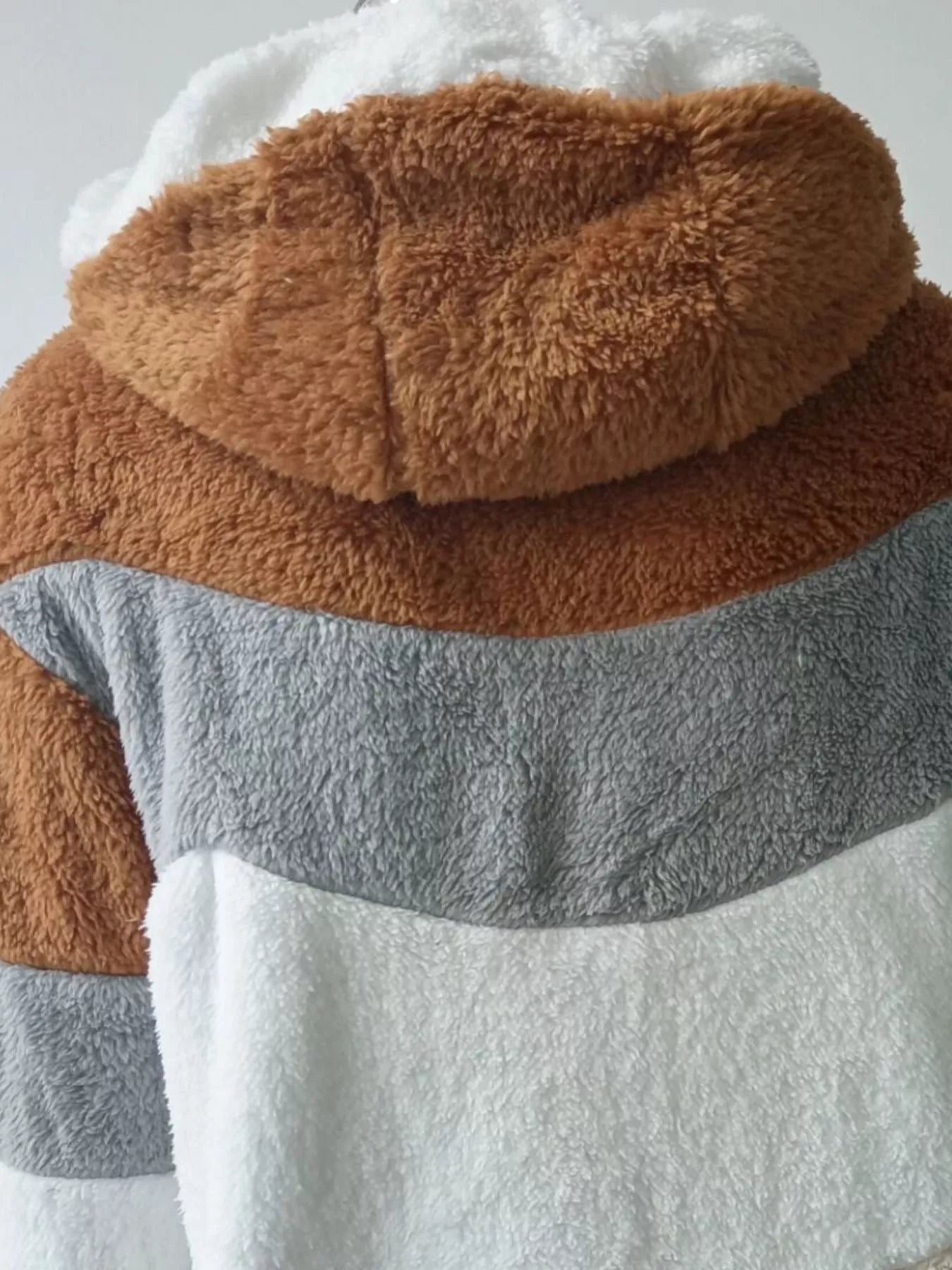 Full Size Fuzzy Zip Up Hooded Outerwear Plus Size - Flip Flop Dynasty