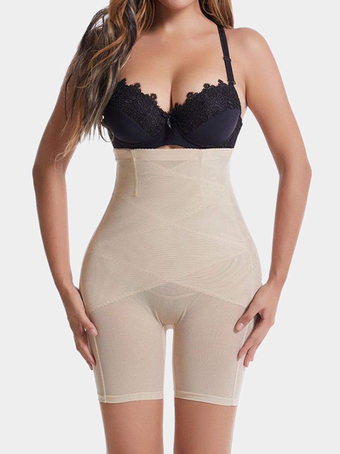 Full Size High Waist Butt Lifting Shaping Shorts - Flip Flop Dynasty