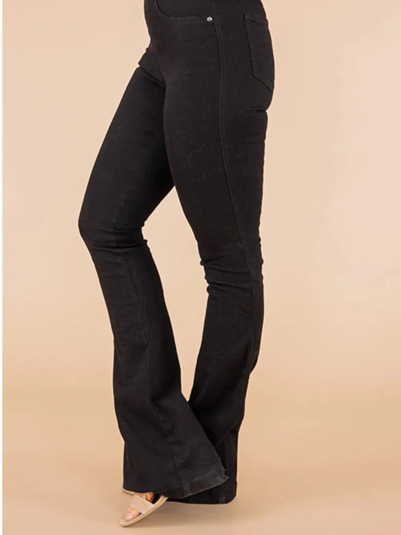 Full Size High - Waisted Flare Jeans Plus Size - Flip Flop Dynasty