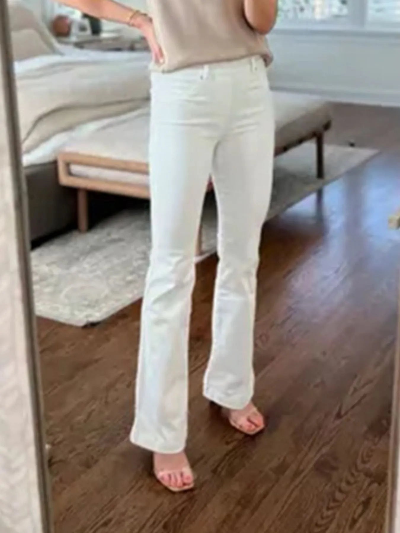 Full Size High - Waisted Flare Jeans Plus Size - Flip Flop Dynasty