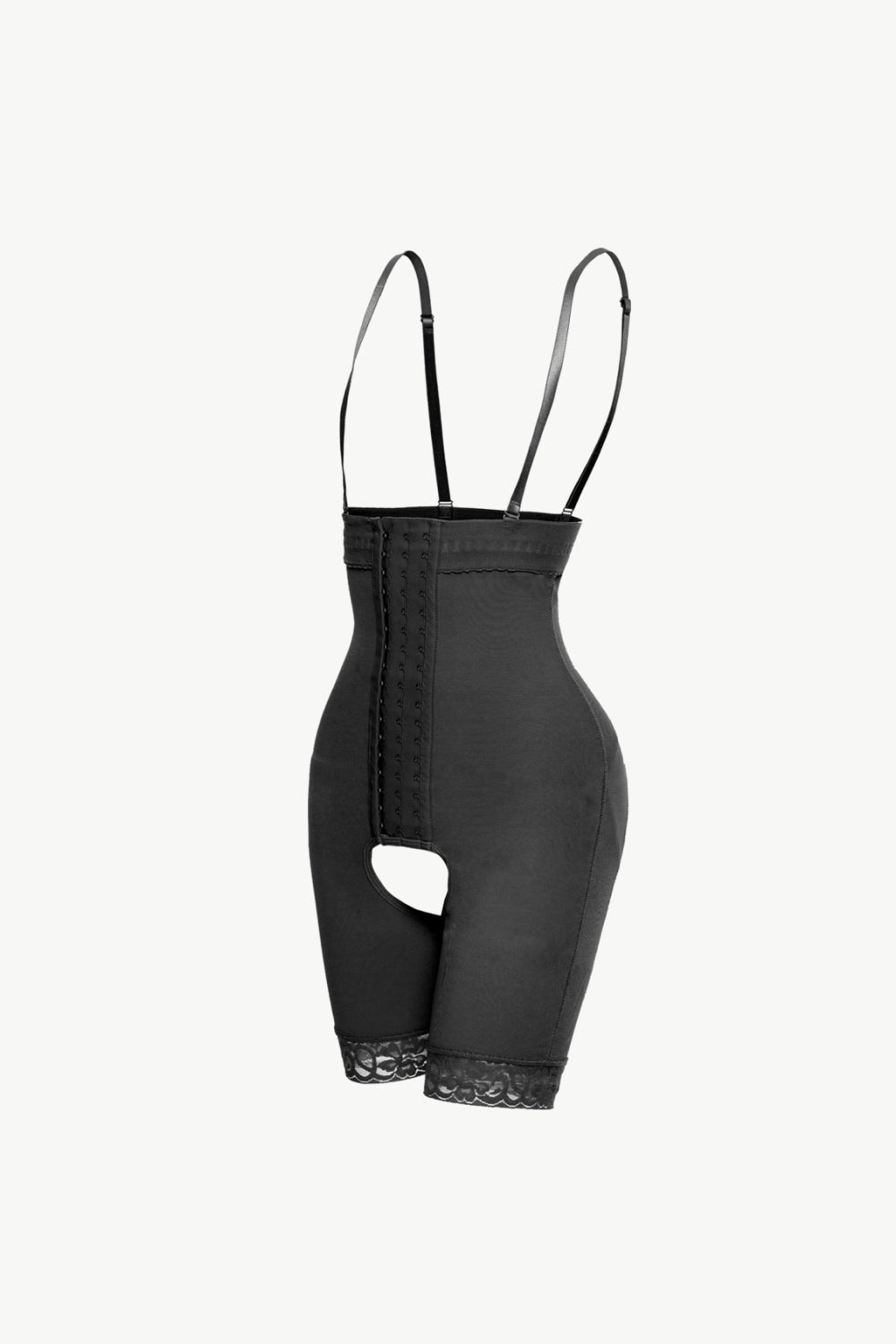 Full Size Hook - and - Eye Lace Trim Shaping Bodysuit - Flip Flop Dynasty