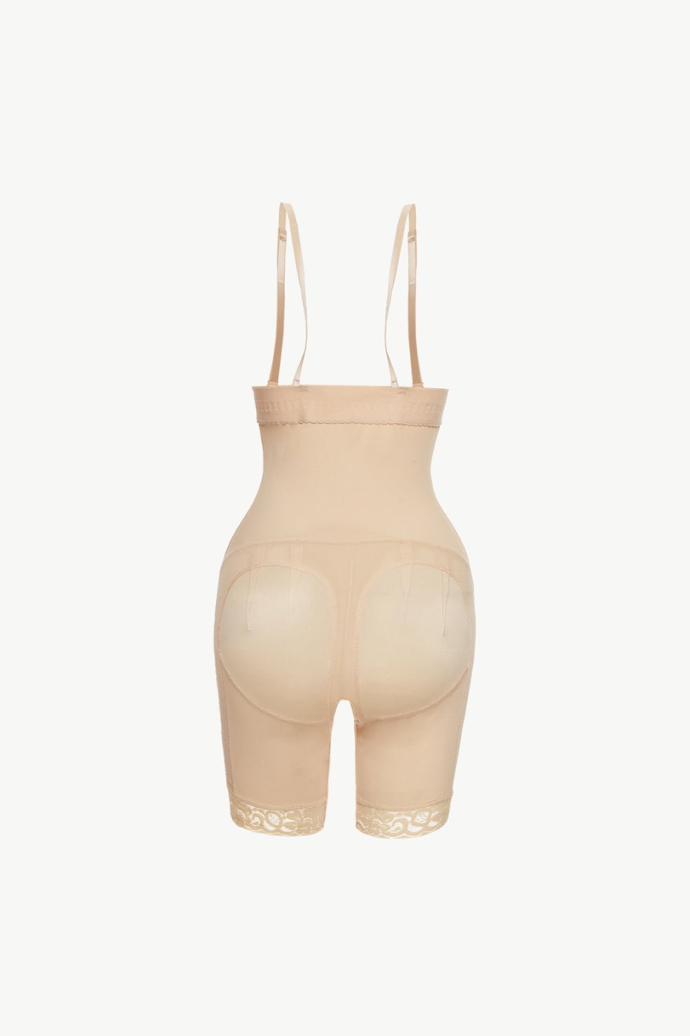 Full Size Hook - and - Eye Lace Trim Shaping Bodysuit - Flip Flop Dynasty