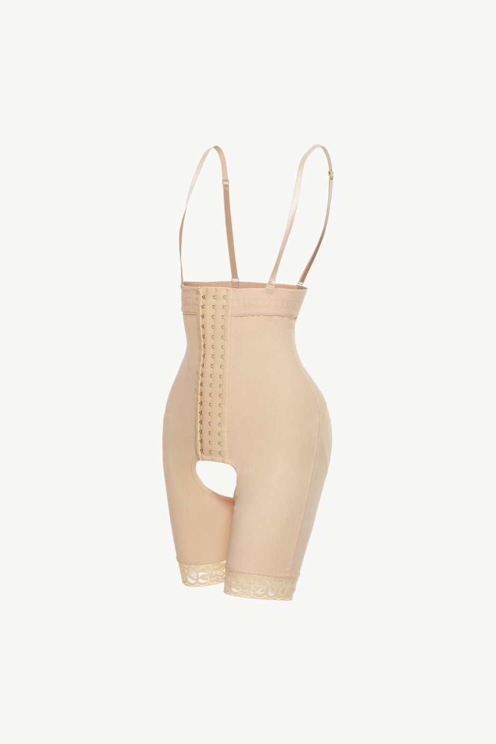 Full Size Hook - and - Eye Lace Trim Shaping Bodysuit - Flip Flop Dynasty
