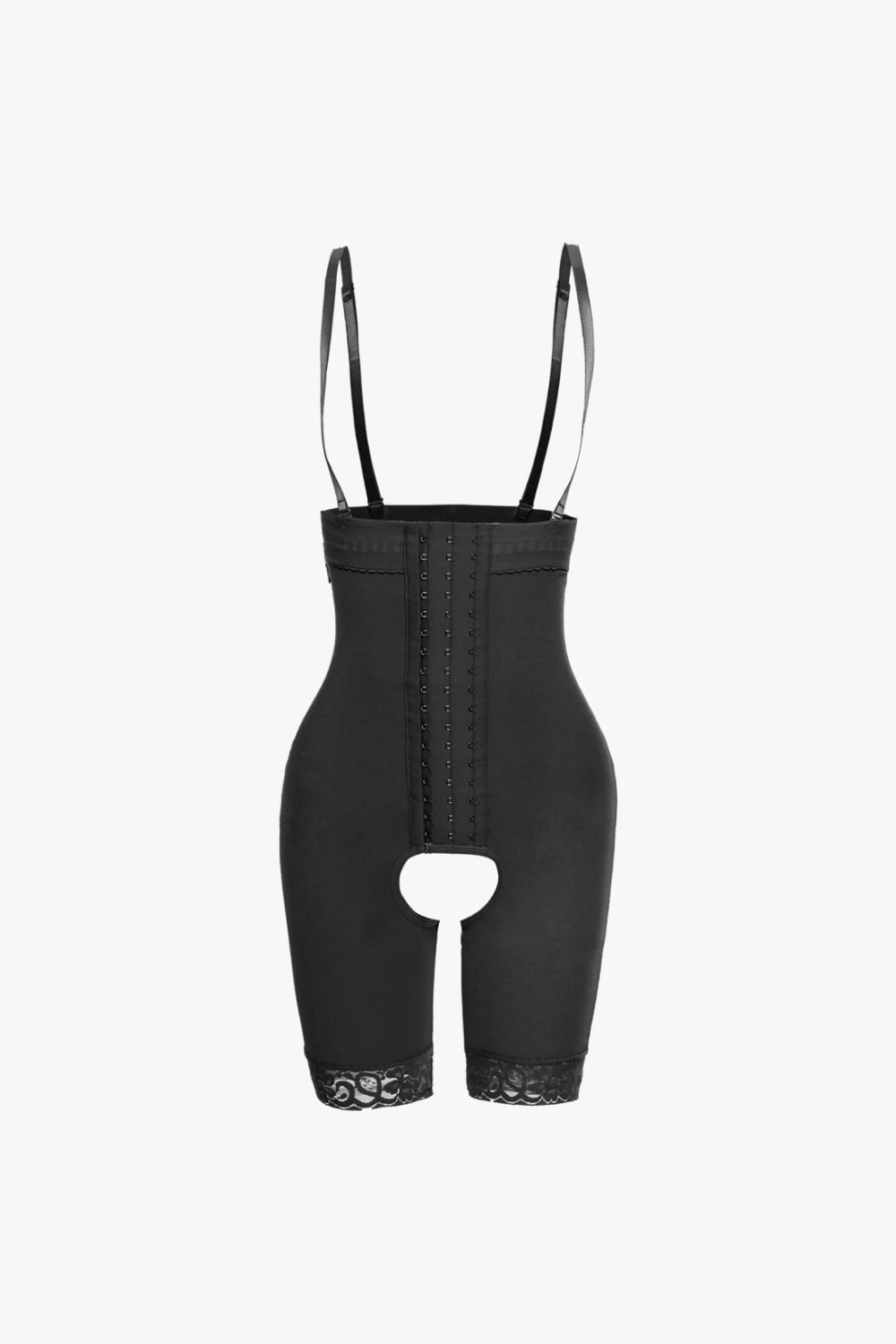 Full Size Hook - and - Eye Lace Trim Shaping Bodysuit - Flip Flop Dynasty