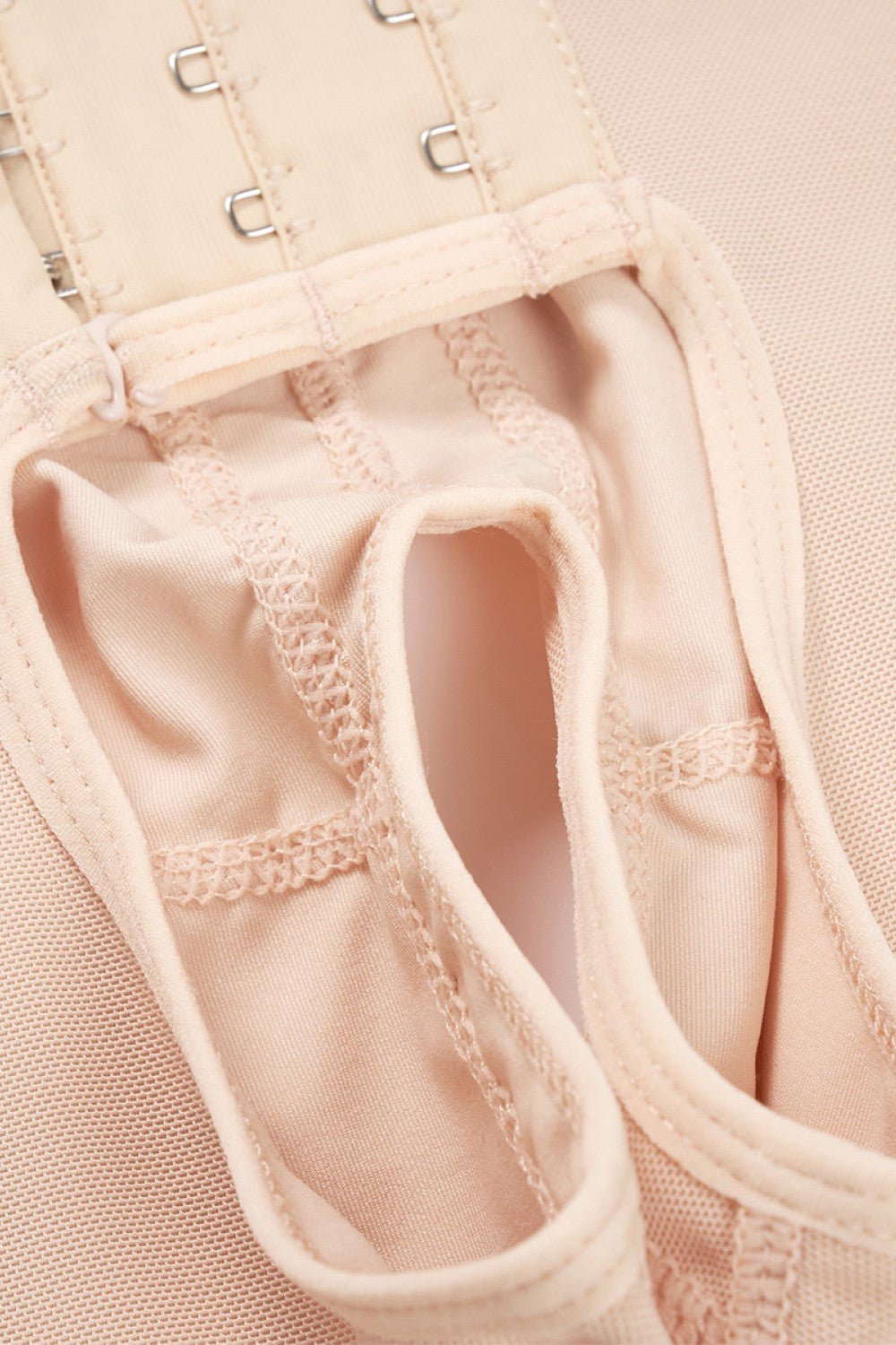 Full Size Hook - and - Eye Lace Trim Shaping Bodysuit - Flip Flop Dynasty