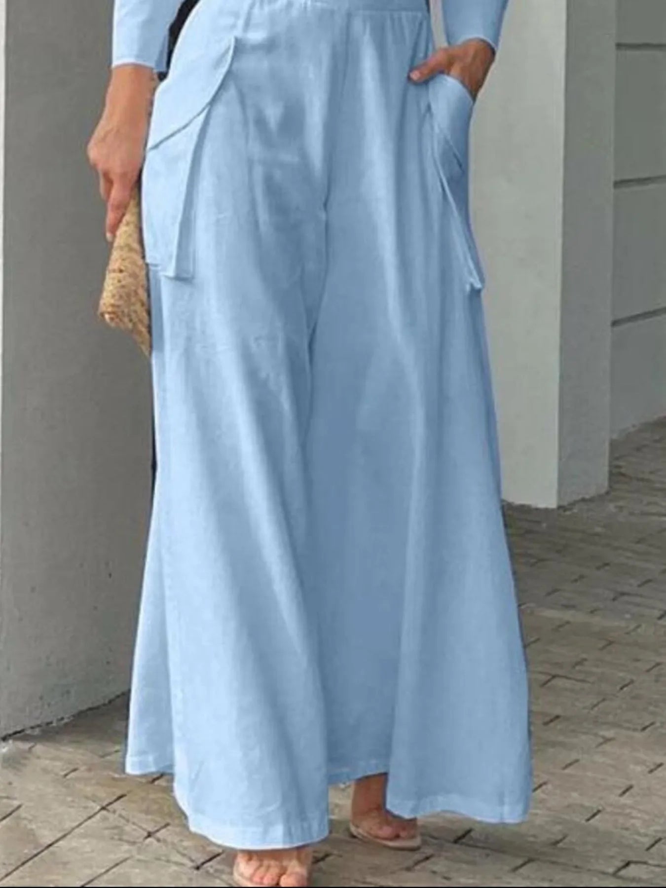 Full Size Long Sleeve Top and Pants Set Plus Size - Flip Flop Dynasty