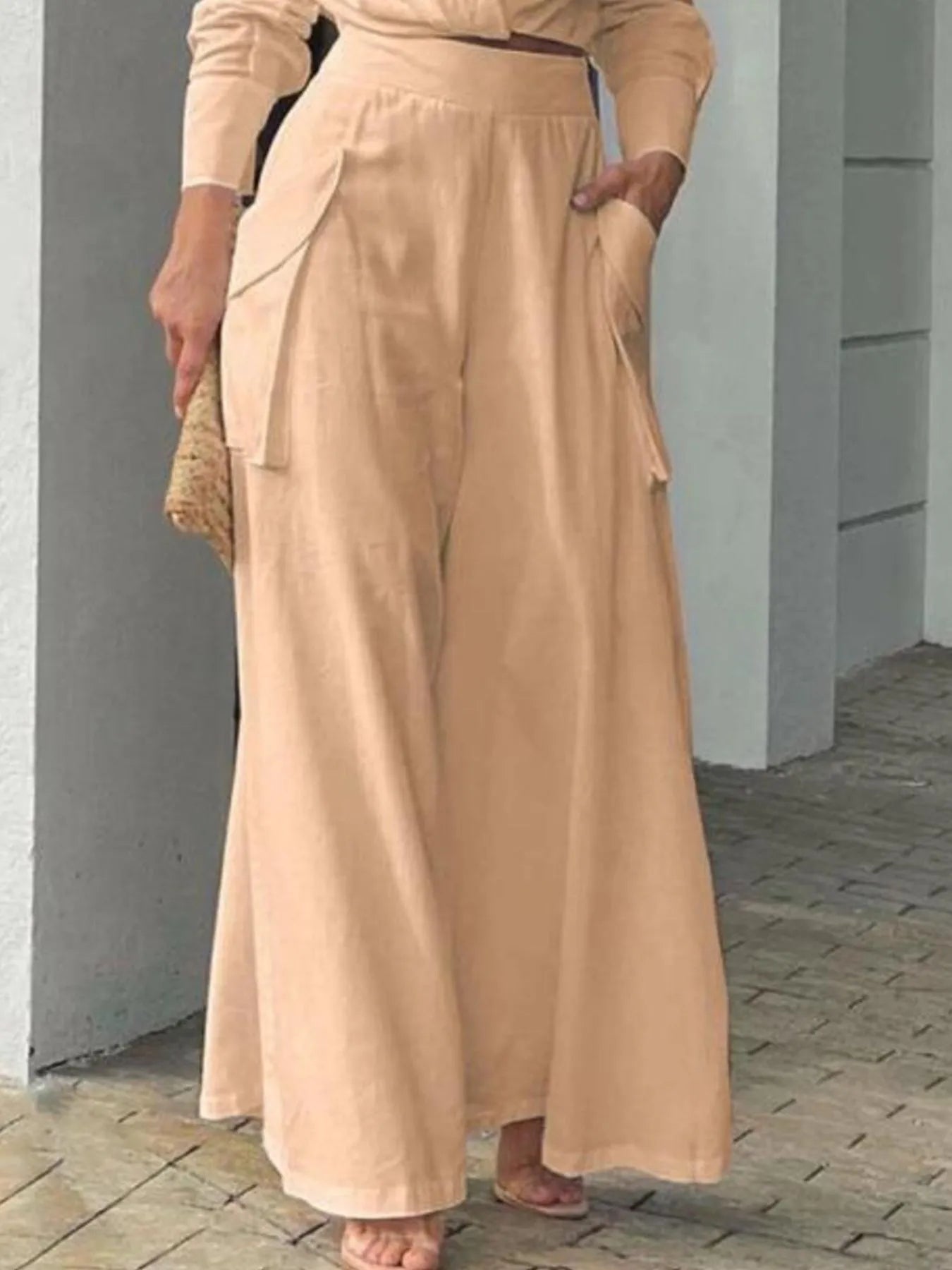 Full Size Long Sleeve Top and Pants Set Plus Size - Flip Flop Dynasty