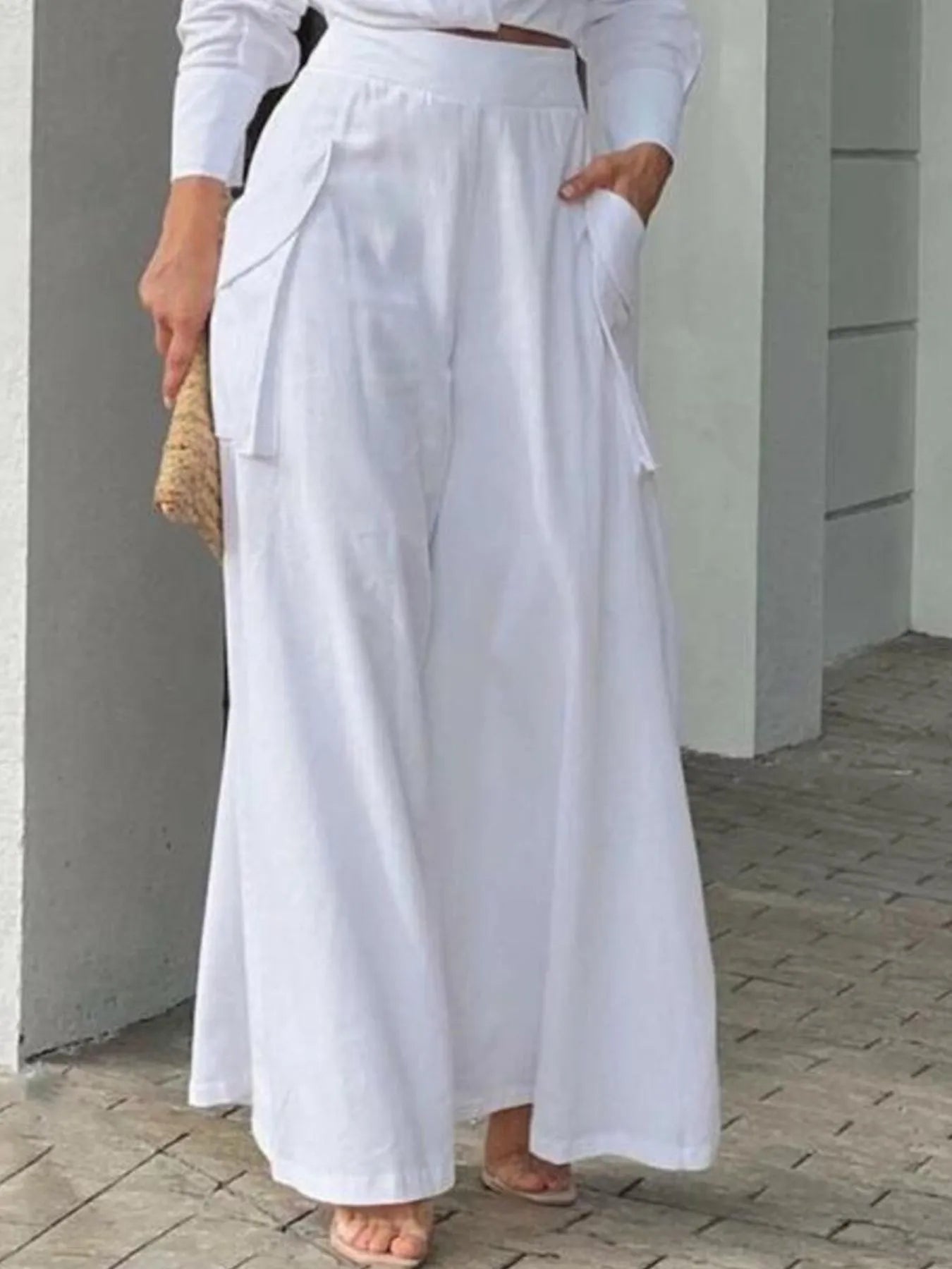 Full Size Long Sleeve Top and Pants Set Plus Size - Flip Flop Dynasty