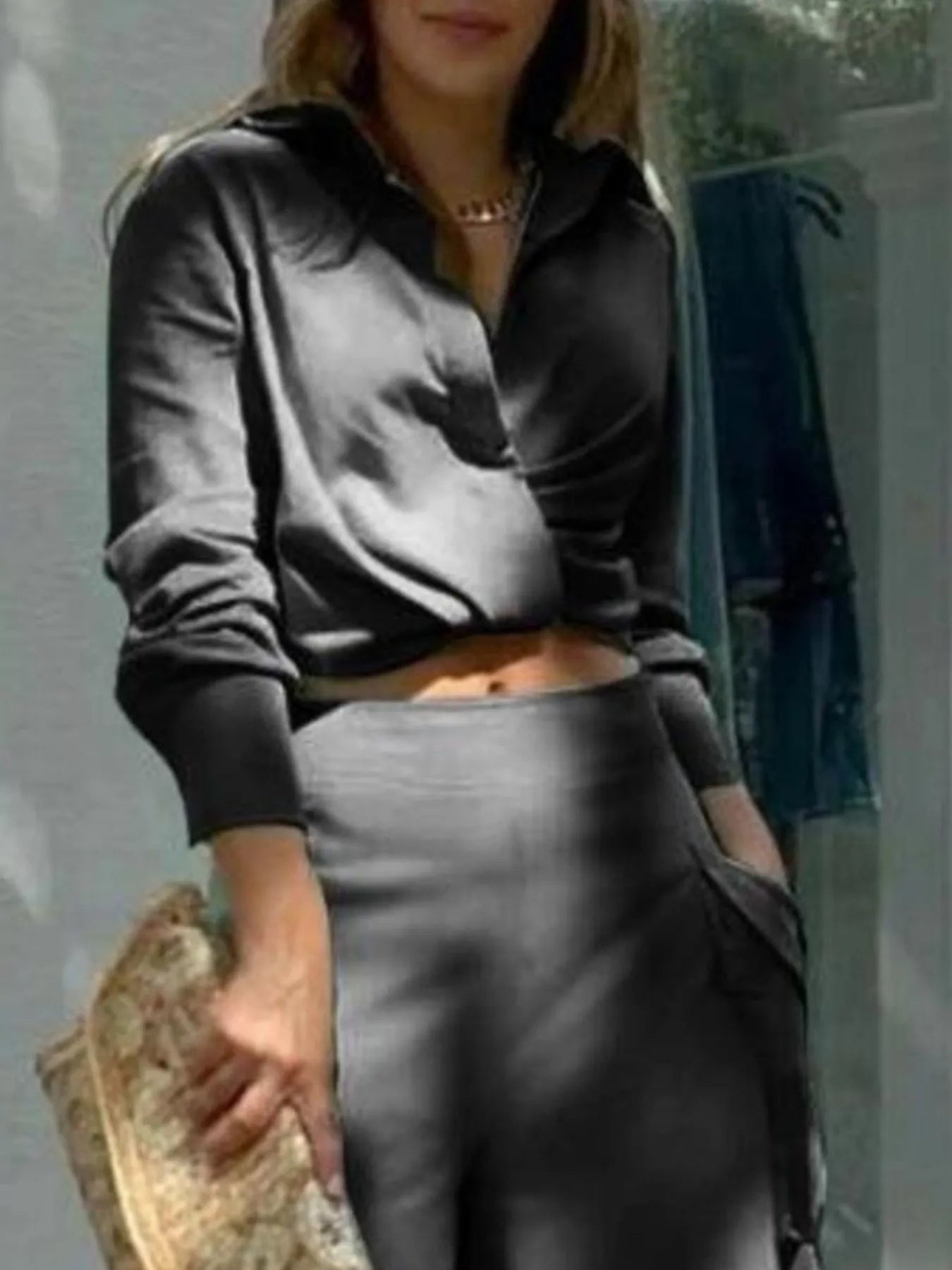 Full Size Long Sleeve Top and Pants Set Plus Size - Flip Flop Dynasty