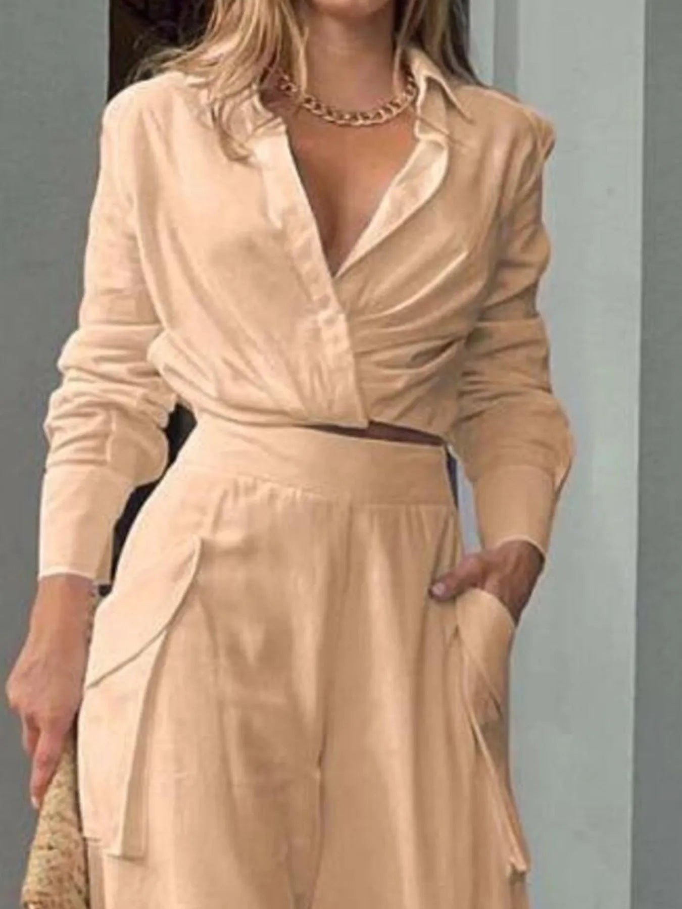 Full Size Long Sleeve Top and Pants Set Plus Size - Flip Flop Dynasty