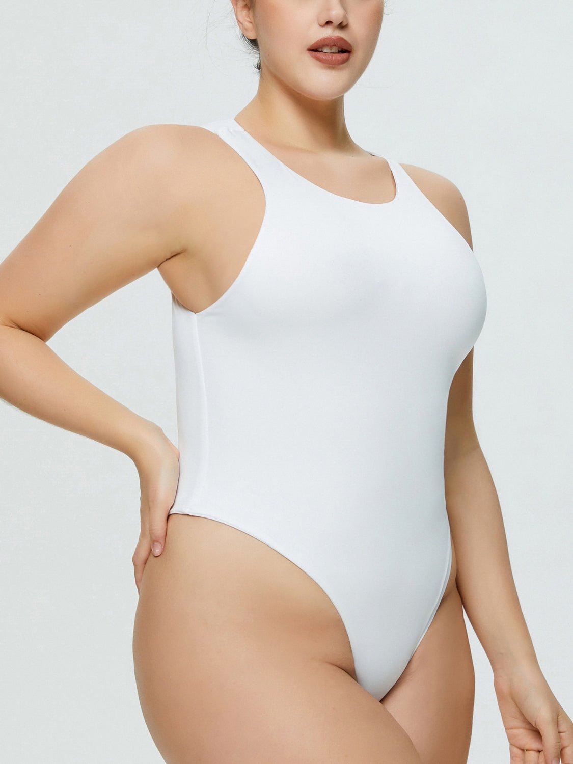 Full Size Round Neck Wide Strap Bodysuit - Flip Flop Dynasty