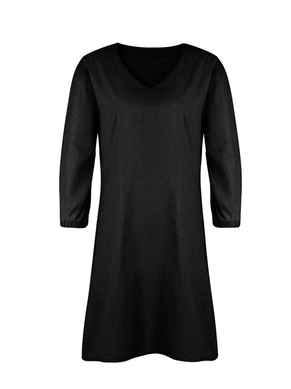 Full Size V - Neck Half Sleeve Dress - Flip Flop Dynasty