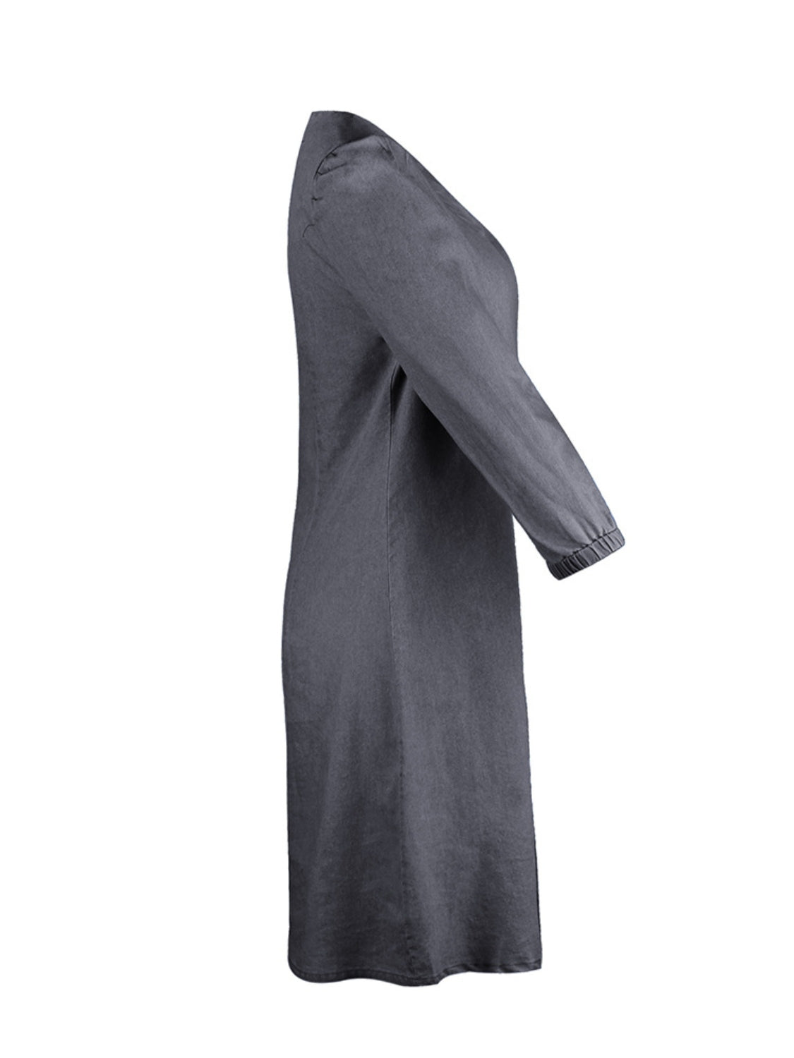 Full Size V - Neck Half Sleeve Dress - Flip Flop Dynasty