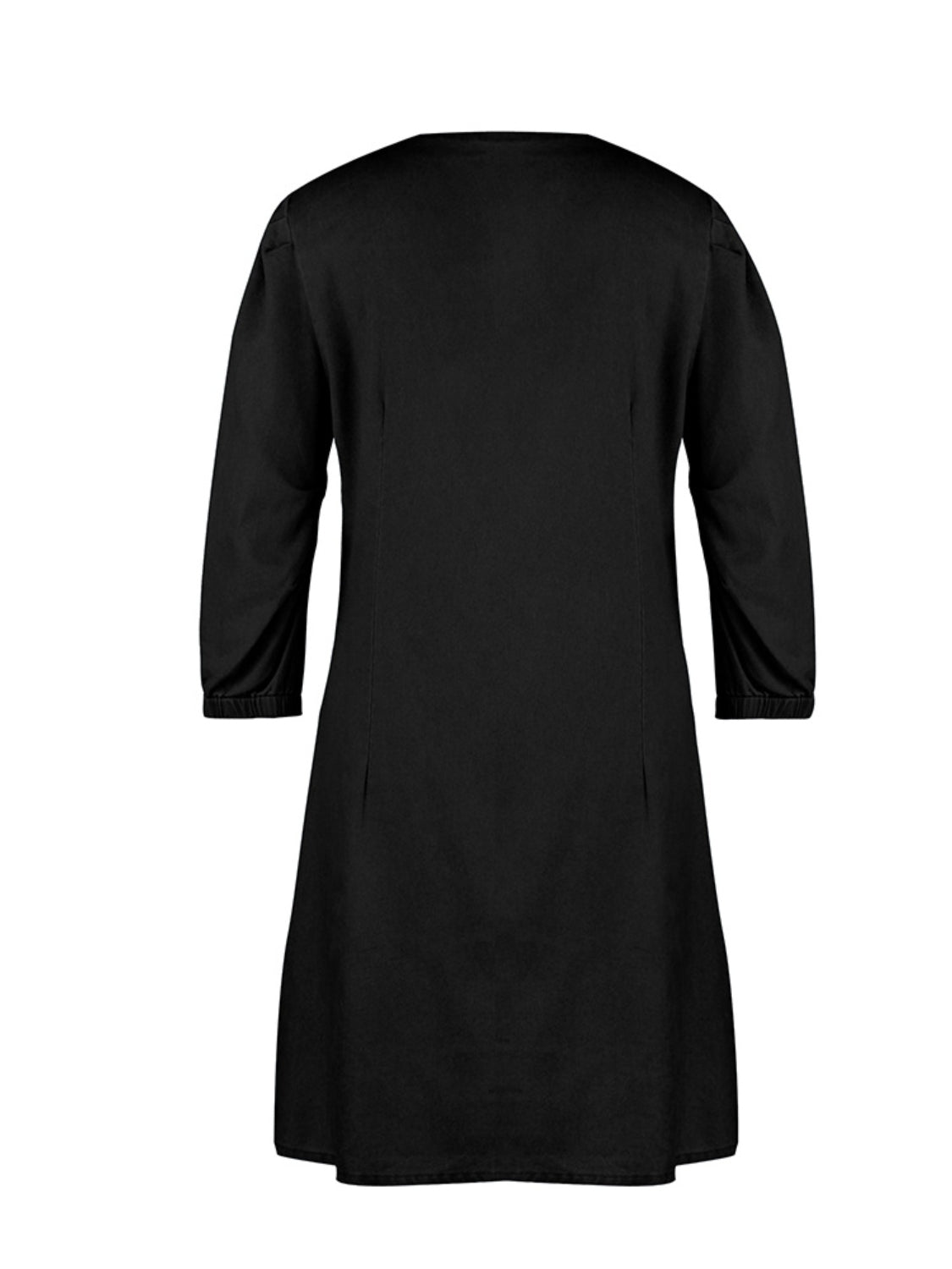 Full Size V - Neck Half Sleeve Dress - Flip Flop Dynasty
