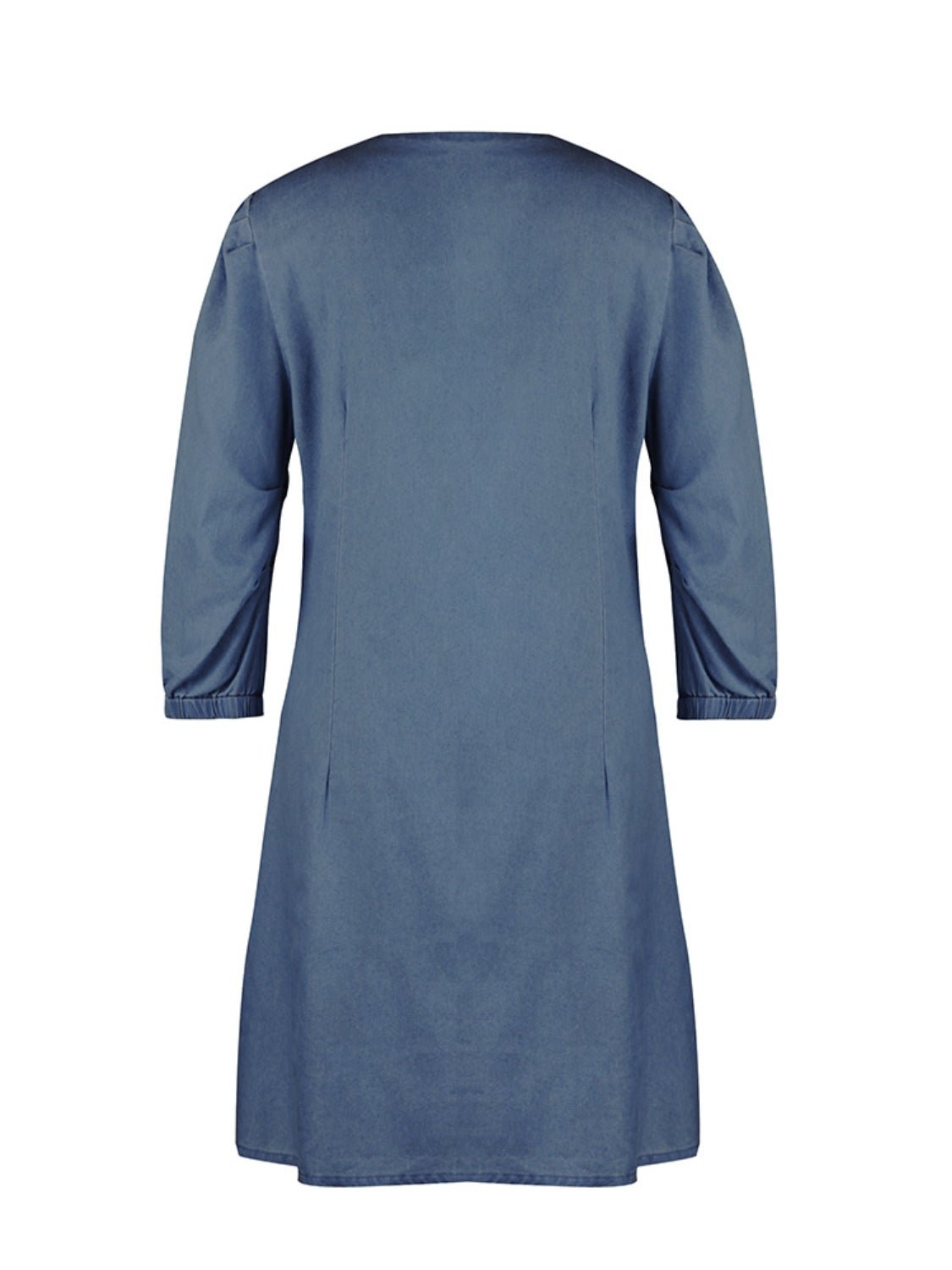 Full Size V - Neck Half Sleeve Dress - Flip Flop Dynasty