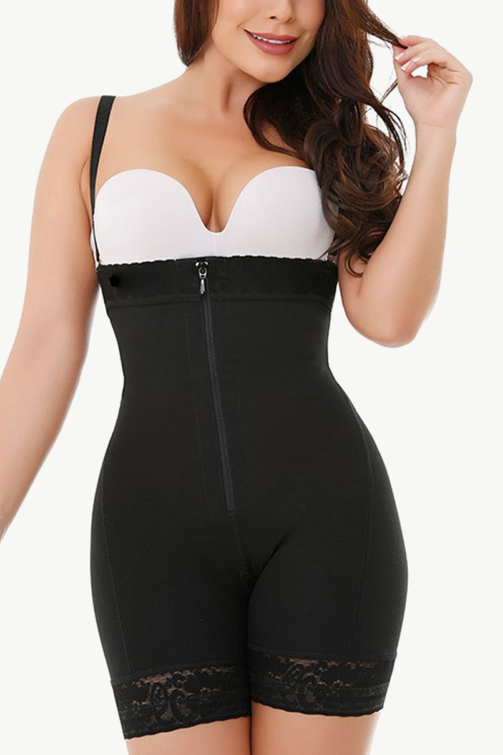Full Size Zip Up Under - Bust Shaping Bodysuit - Flip Flop Dynasty