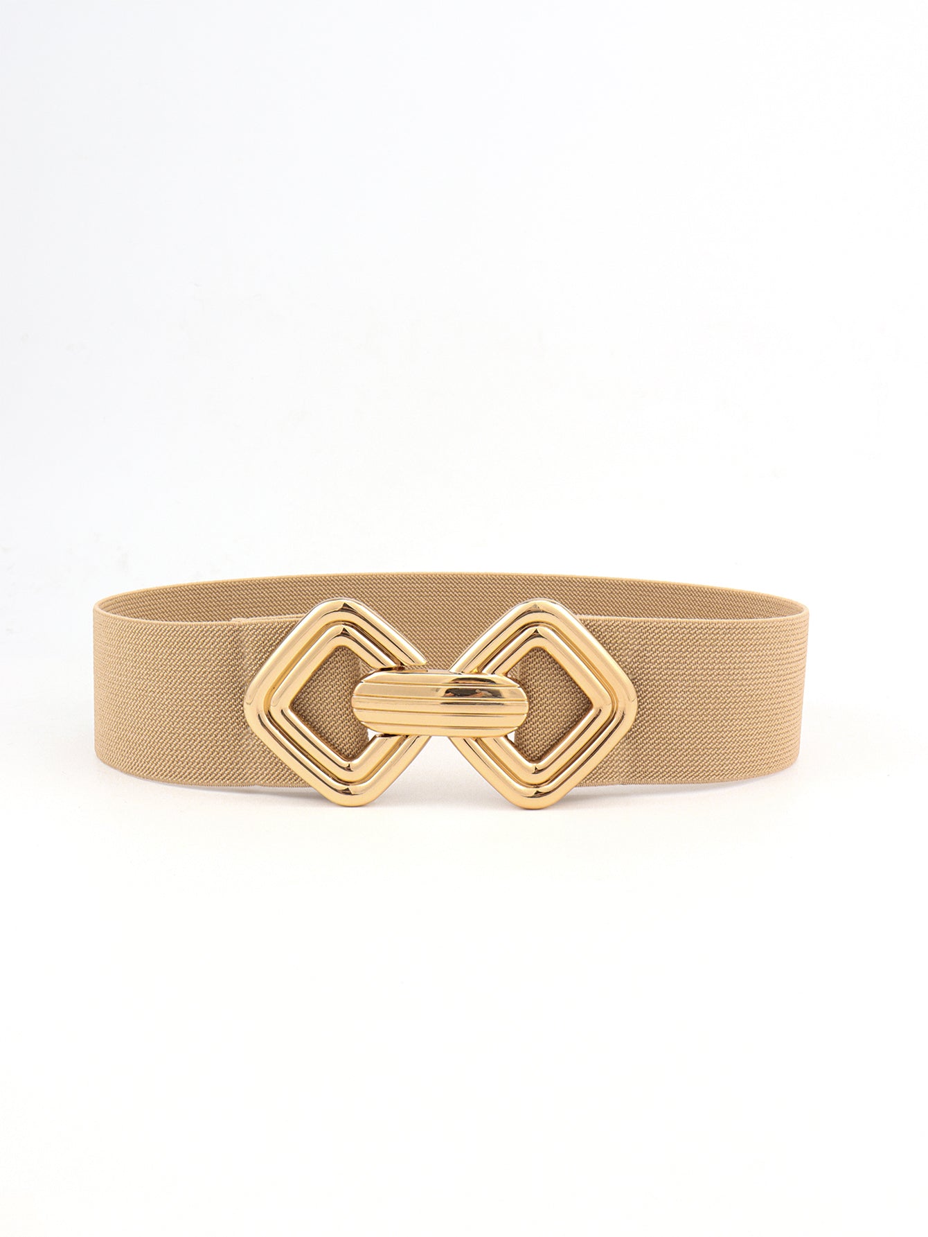 Geometric Buckle Elastic Wide Belt - Flip Flop Dynasty