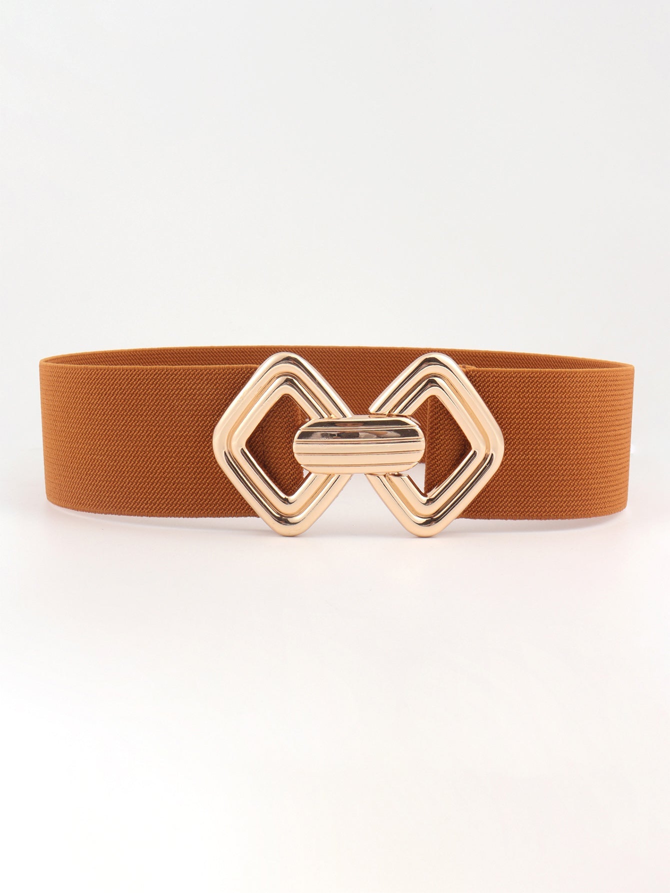 Geometric Buckle Elastic Wide Belt - Flip Flop Dynasty